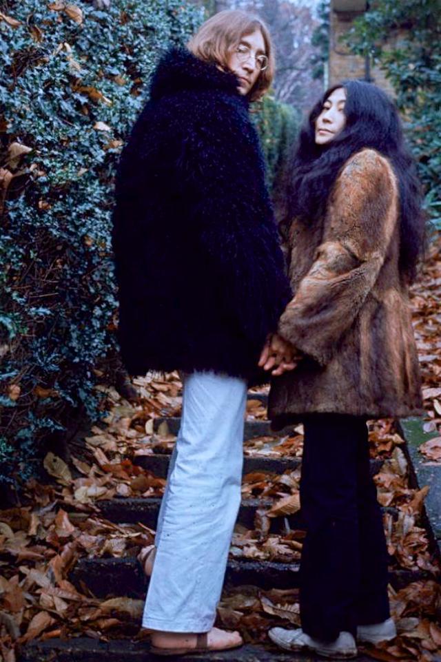约翰·列侬和女友小野洋子，1968年12月