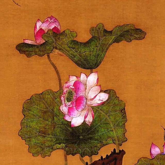 明，陈洪绶《荷花鸳鸯图》欣赏_新浪新闻