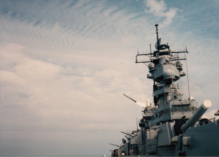 每日一图——海湾战争中的威斯康辛号战列舰