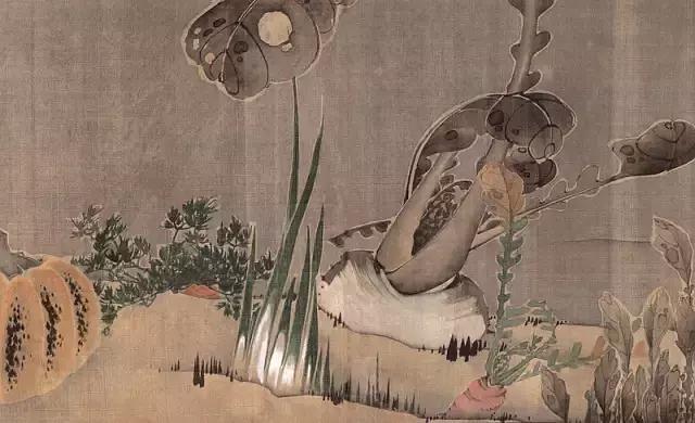 日本著名画家画的中国花鸟画