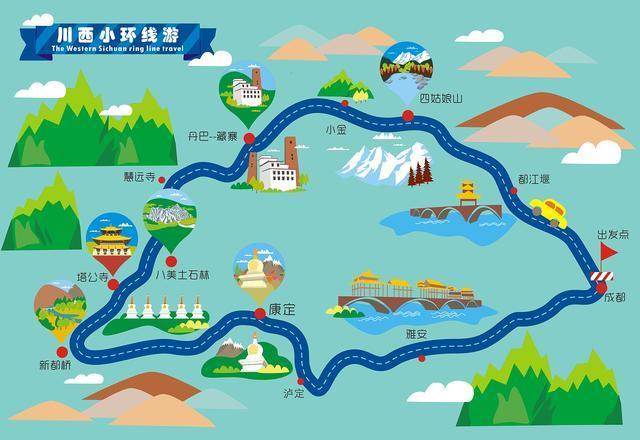 最全的四川旅游地图精简版：23张高清大图，放在手机里太方便了！