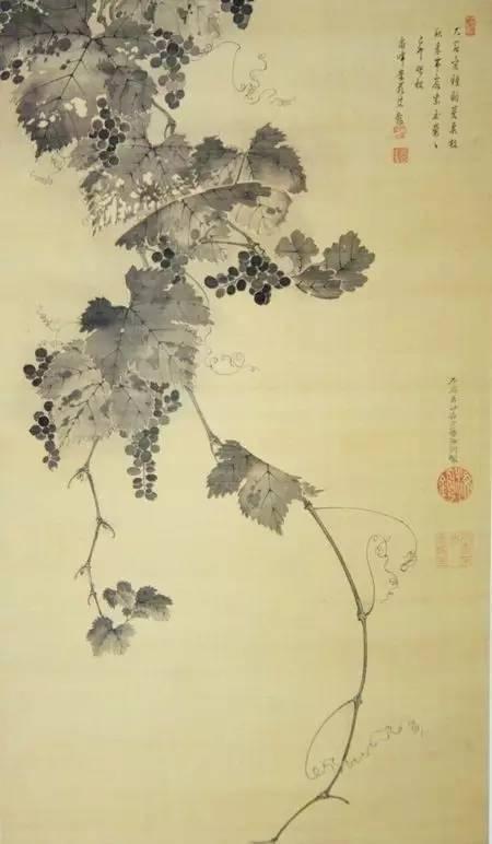 日本著名画家画的中国花鸟画