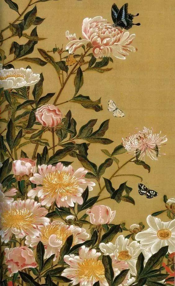 日本著名画家画的中国花鸟画