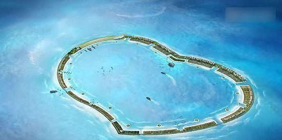 南海“吹沙填海工程”现状：美济礁已成“美济岛”，太美了！