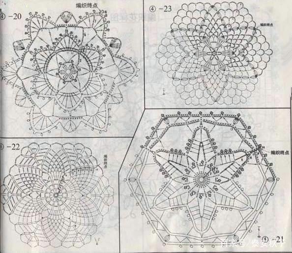 钩针编织花样图解大全-钩针花样