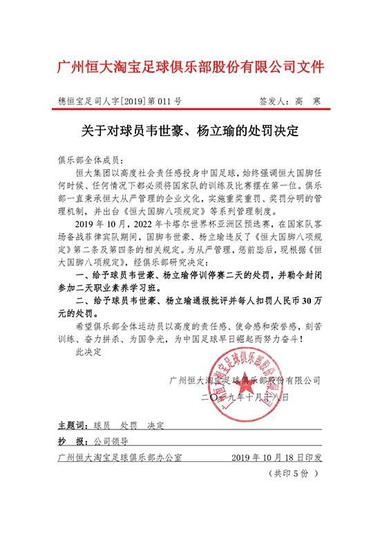 热议恒大重磅罚单！名记：麻烦会自找上门，球迷：我5年工资没了