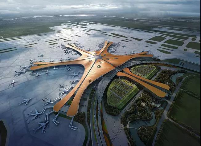 北京大兴机场
为之震撼的超强大的综合交通体系！