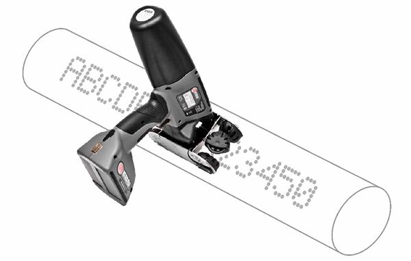 管材：铝塑复合管喷码机应用 EBS智能手持喷码机