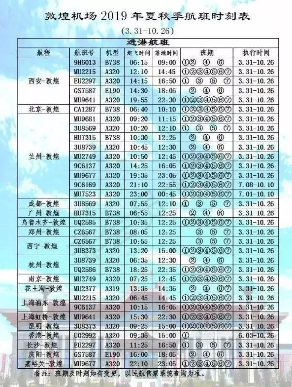 7月3日起敦煌机场恢复郑州西宁敦煌航班