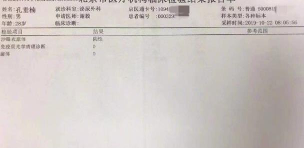 孔垂楠被曝私生活混乱染病和吸毒，本尊公开体检单，全部阴性