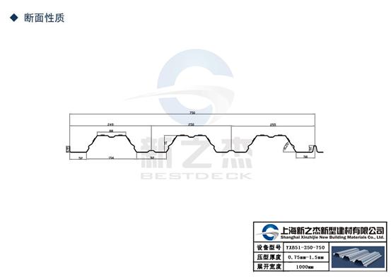 YXB51-250-750开口压型钢板应用于涟泉大江户项目