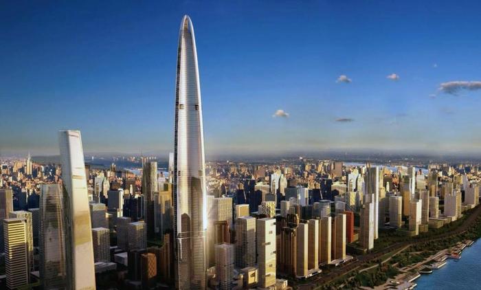 武汉绿地中心主塔楼封顶，本是中华第一楼，限高后成华中最高楼