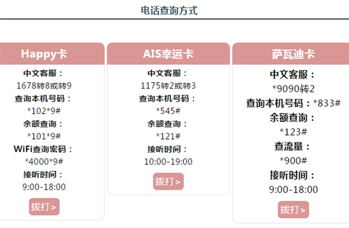 泰国卡怎么拨打中国电话客服