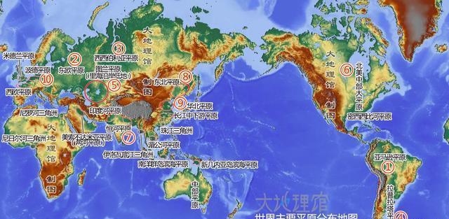 硬核科普：一张地图，看世界主要平原分布