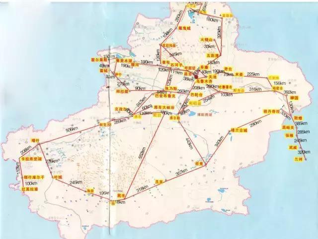 新疆旅游全景图 ▏去新疆旅行，没有详细的地图怎么能行