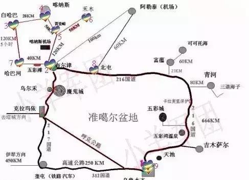 新疆旅游全景图 ▏去新疆旅行，没有详细的地图怎么能行