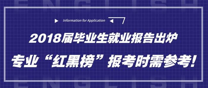 2018届毕业生就业报告出炉！专业“红黑榜”报考时需参考！