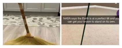 “NASA立扫把”登热搜，明星接力玩扫把，原理你们知道吗？
