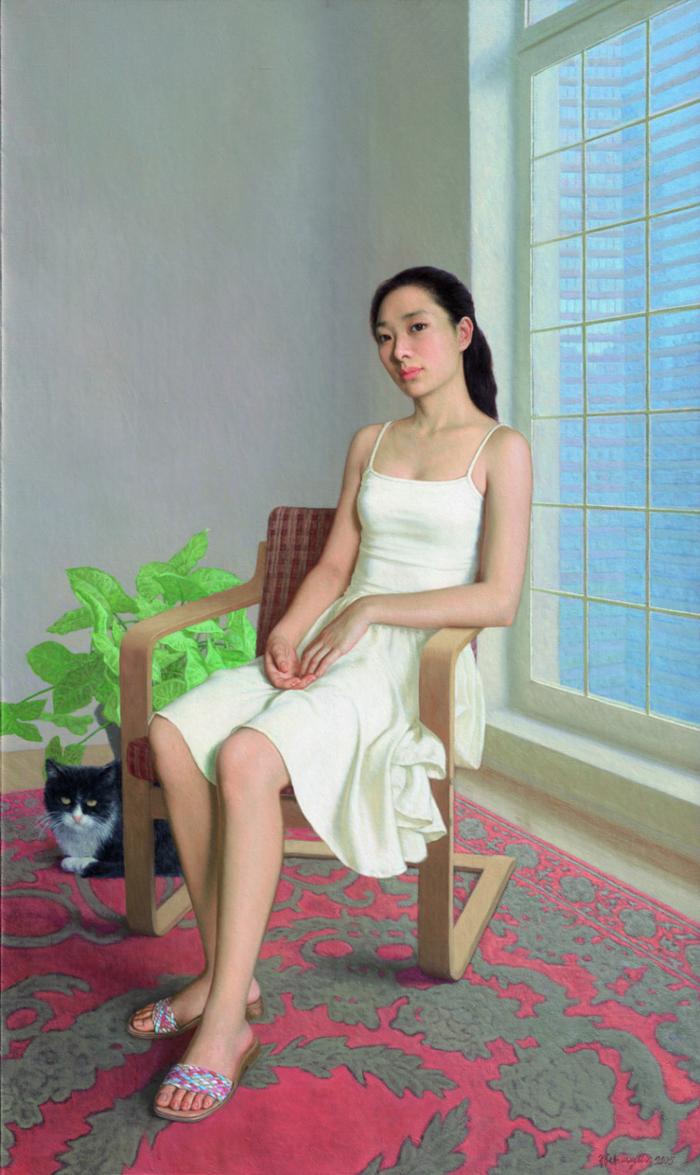 中国当代青年新锐画家-翁伟，笔下的女人感性妩媚，充满女人之味