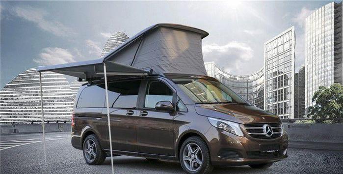 进口奔驰马可波罗升顶式房车，不仅能露营更能代步用？