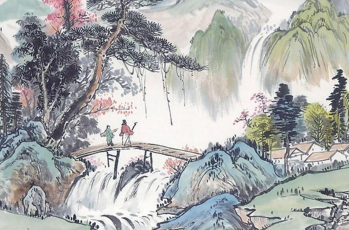 古诗《天净沙·秋思》小桥流水，杨柳依依，正是世人所向往的生活
