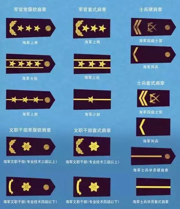 海军领章、肩章藏秘密：金边银边有说法，水兵为啥只有套式软肩章