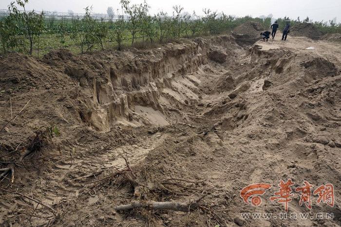 常年不在家地被破坏 鄠邑区村民家中耕地被偷挖沙500平米