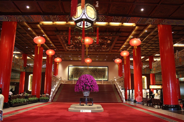 台北故宫博物院，可爱孩儿枕，没忍住偷拍