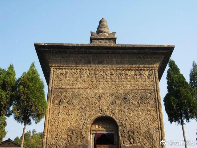 唐代浮雕：河南安阳修定寺唐塔