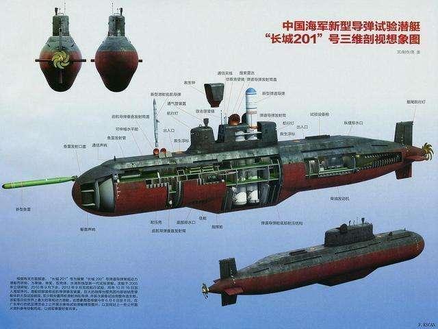 中国032型“清级”潜艇亮相! 水下排水量高达6628吨