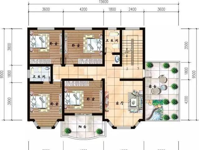 15X9米三层农村别墅，小进深也建成了村里最漂亮的户型