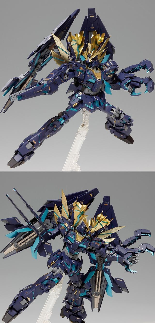 高达模型 MG RX-0全武装报丧女妖 改造喷涂