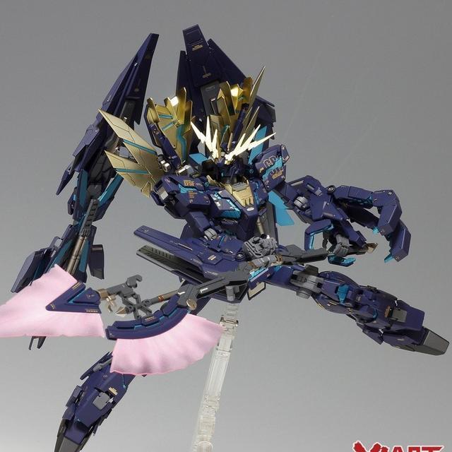 高达模型 MG RX-0全武装报丧女妖 改造喷涂