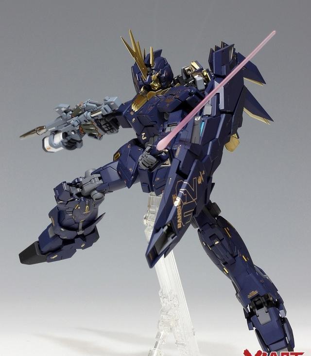 高达模型 MG RX-0全武装报丧女妖 改造喷涂