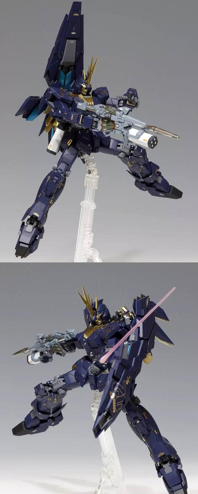 高达模型 MG RX-0全武装报丧女妖 改造喷涂