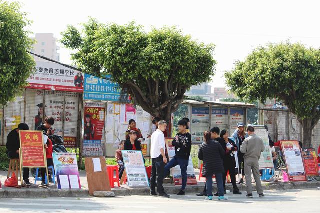 东莞招工现场看到的情景，再没有当年上百人争一个岗位的壮观场面