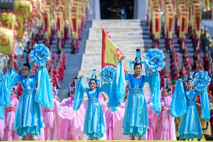 2018首届尧都民间祭拜尧帝大典在山西临汾尧都举行