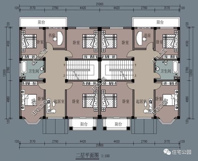 3套最美双拼农村别墅，家有2兄弟房子这样建超棒！第1套独栋也美