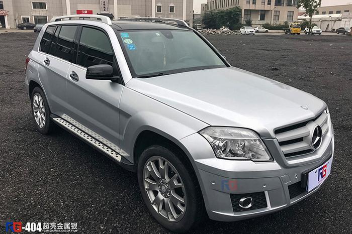 奔驰GLK300车身改色金属银  RG瑞集改色膜宁波江北区加盟店出品
