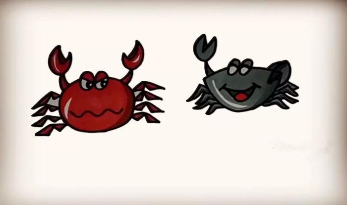 【绘画教程】美味的大螃蟹简笔画画法