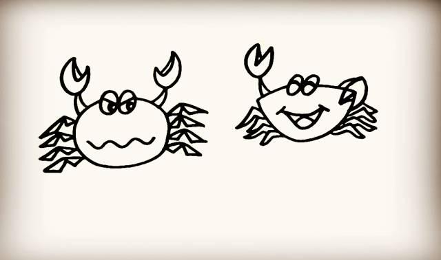 【绘画教程】美味的大螃蟹简笔画画法