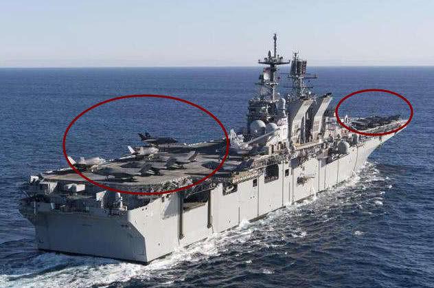 全球最大的两栖攻击舰，满载排水量达5万吨，远超中型航母！