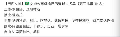 女排世锦赛拦路虎又升级! 凑齐最强阵容, 三大奥运冠军一起回归