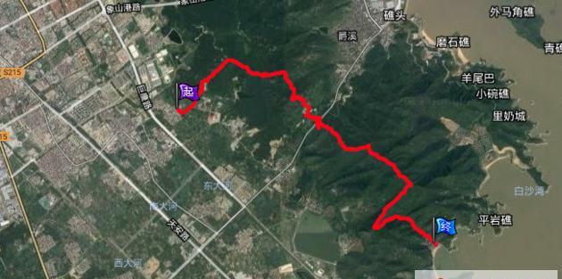 宁波松兰山周围徒步登山路线及轨迹图总结