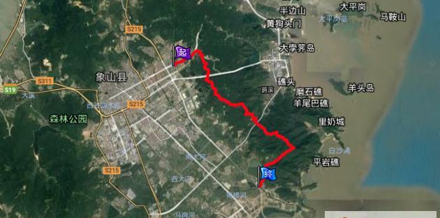 宁波松兰山周围徒步登山路线及轨迹图总结