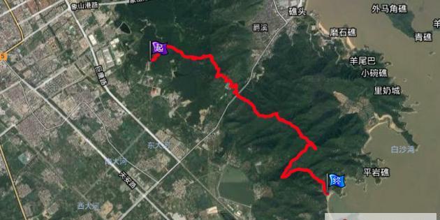 宁波松兰山周围徒步登山路线及轨迹图总结