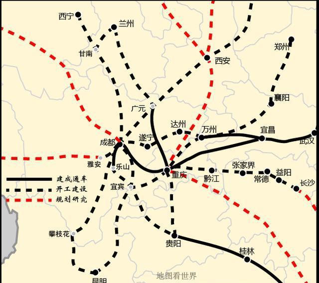中国西部3大中心城市，西安、重庆和成都，谁将成为枢纽之王？