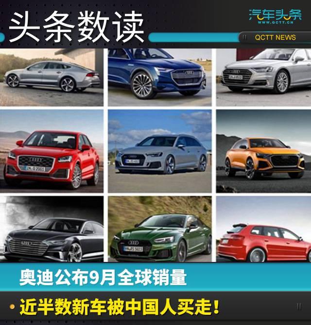 奥迪公布全球销量：9月，近半数新车被中国人买走！