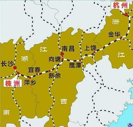 浙江省出省的四大铁路大通道