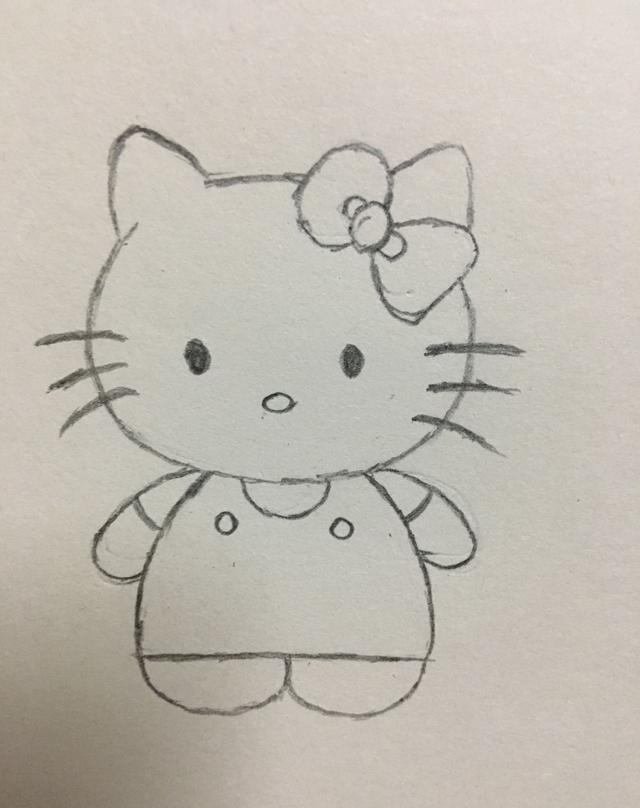 简笔画——hello kitty的画法